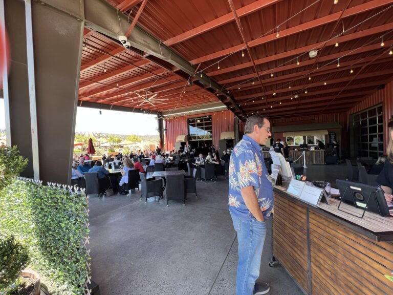 entrance to outside tasting area