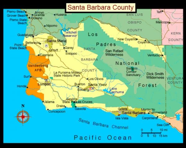 Map of Santa Barbara County